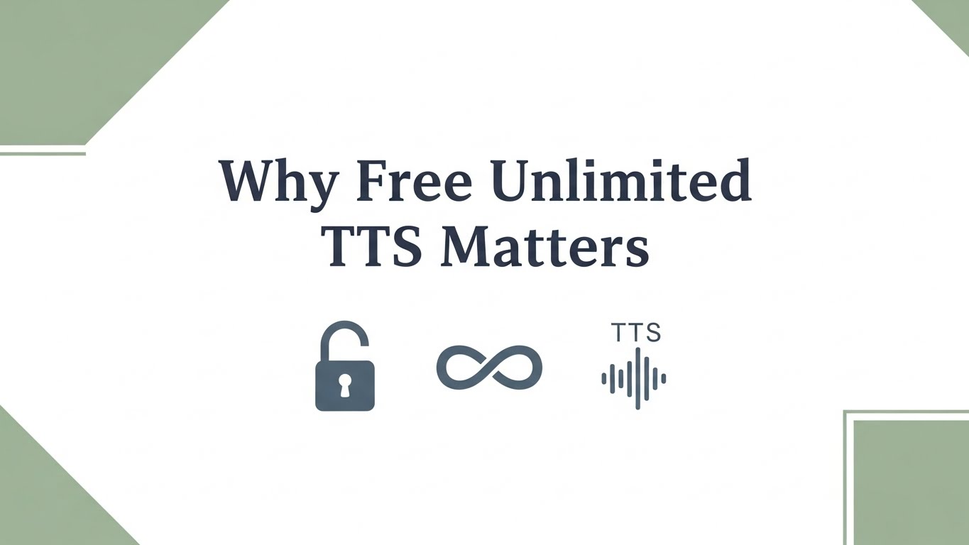 Why Truly Free, Unlimited TTS Matters